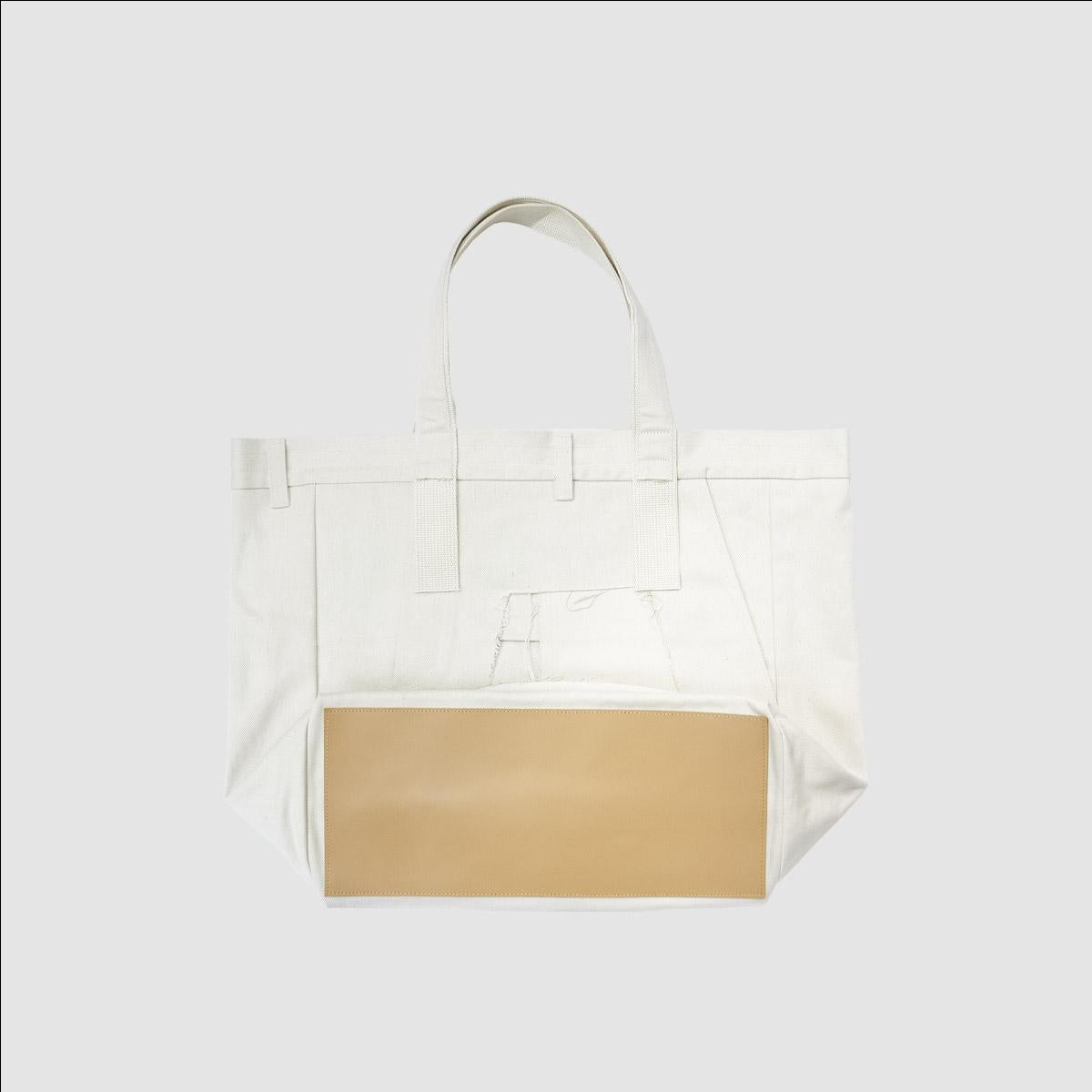 MUZE TURQUOISE LABEL - 3D DENIM TOTE BAG(WHITE) ミューズ 3D デニム トート ホワイト