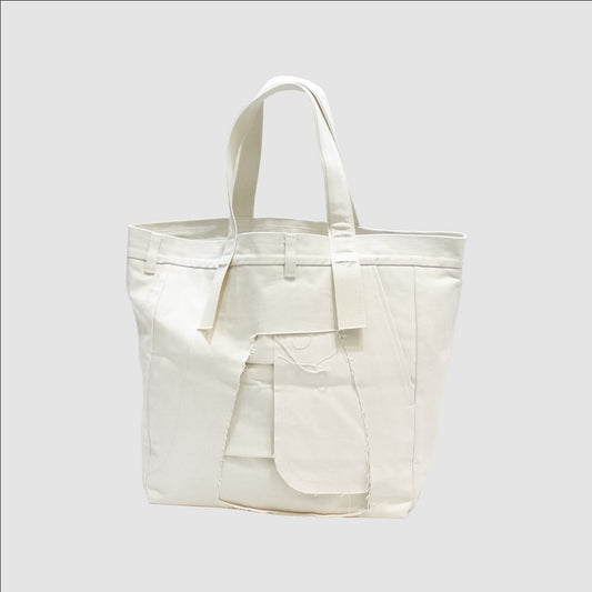 MUZE TURQUOISE LABEL - 3D DENIM TOTE BAG(WHITE) ミューズ 3D デニム トート ホワイト