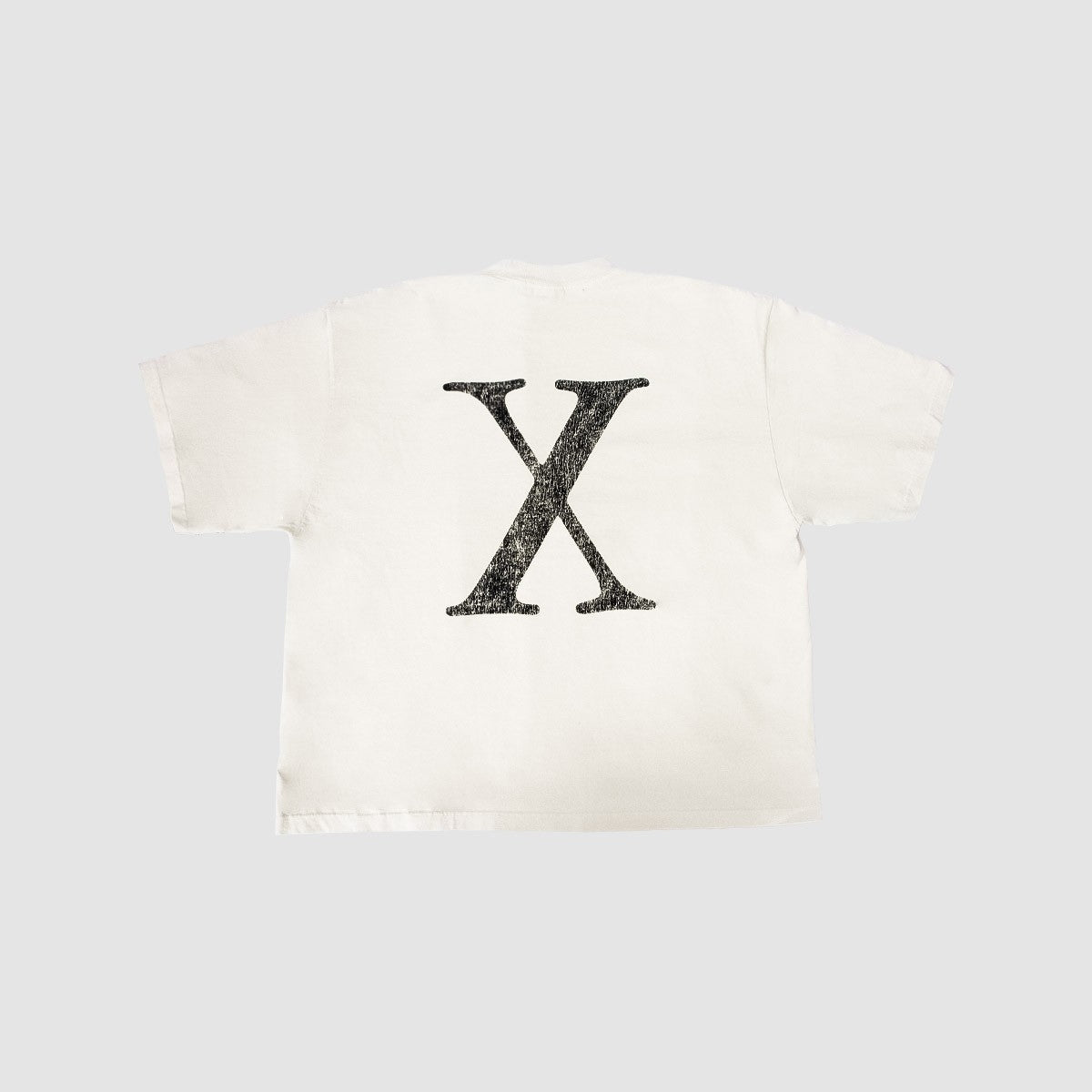 MUZE BLACK LABEL - GARMENT DYE DROP SHOULDER X T-SHIRT(NATURAL)ミューズ 2023年春夏 ガーメントダイ ドロップショルダー Tシャツ ナチュラル