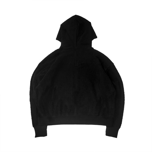 MUZE TURQUOISE LBEL × FACCIES -【LOOPWHEELER SWEAT ZIPUP HOODIE(BLACK)】ミューズ ファッチーズ ジップ パーカー ループウィラー ブラック