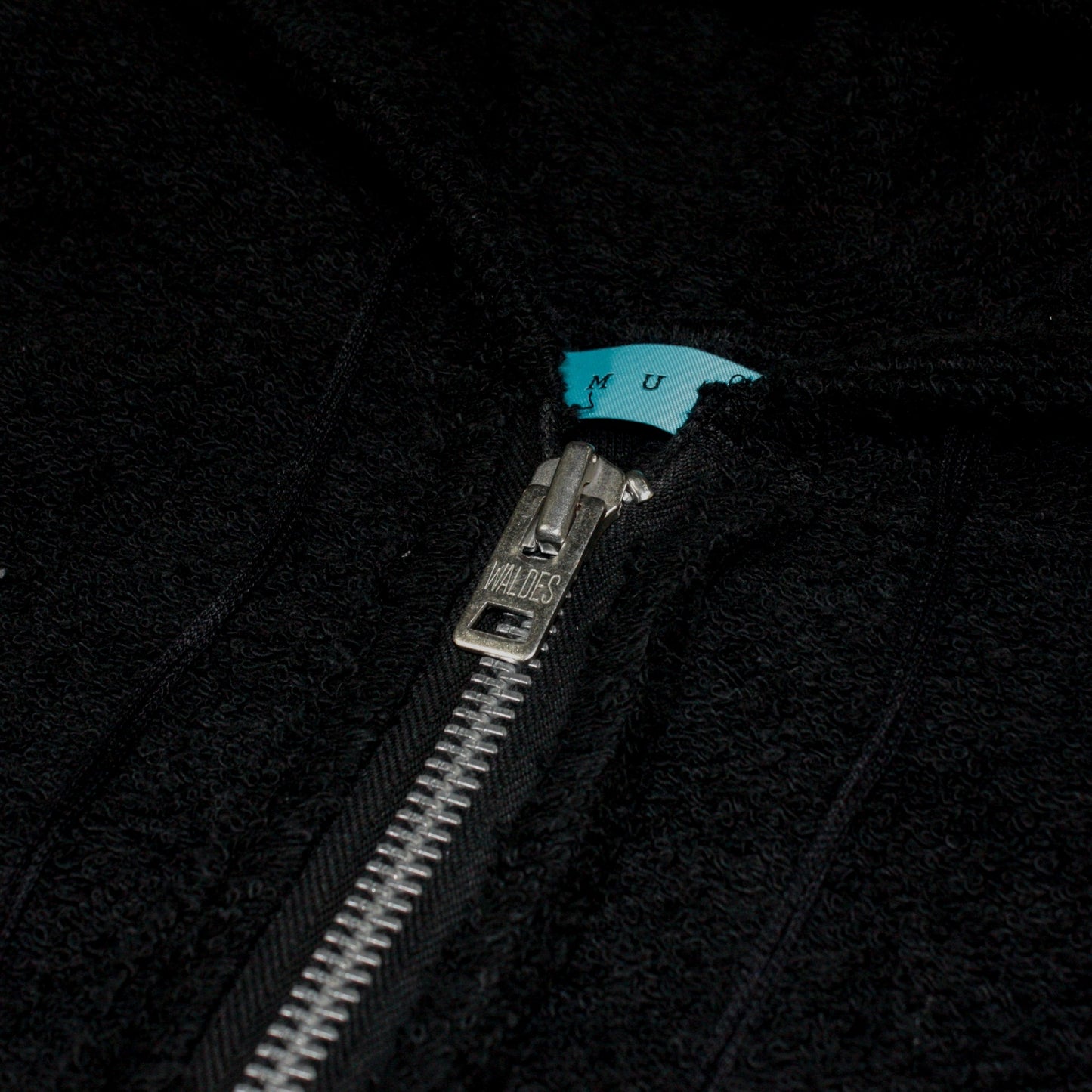 MUZE TURQUOISE LBEL × FACCIES -【LOOPWHEELER SWEAT ZIPUP HOODIE(BLACK)】ミューズ ファッチーズ ジップ パーカー ループウィラー ブラック