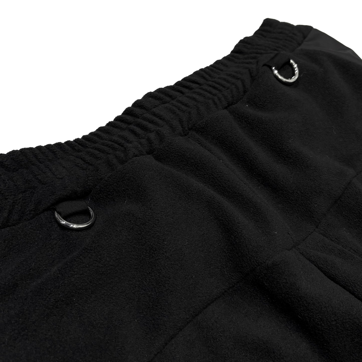 MUZE TURQUOISE LBEL -【FLEECE CURVE CARGO PANTS(BLACK)】ミューズ フリース カーブ カーゴパンツ ブラック
