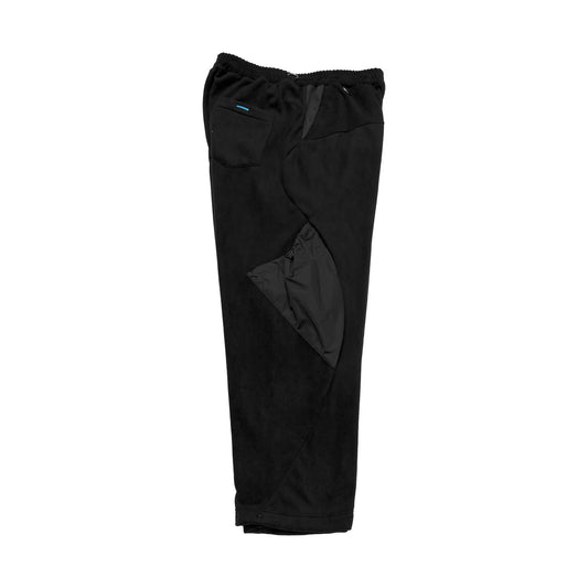 MUZE TURQUOISE LBEL -【FLEECE CURVE CARGO PANTS(BLACK)】ミューズ フリース カーブ カーゴパンツ ブラック