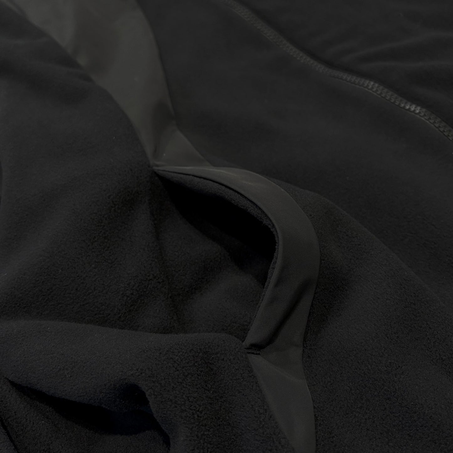 MUZE TURQUOISE LABEL -【HOODED FLEECE BLOUSON(BLACK)】ミューズ フード フリース ブルゾン ブラック