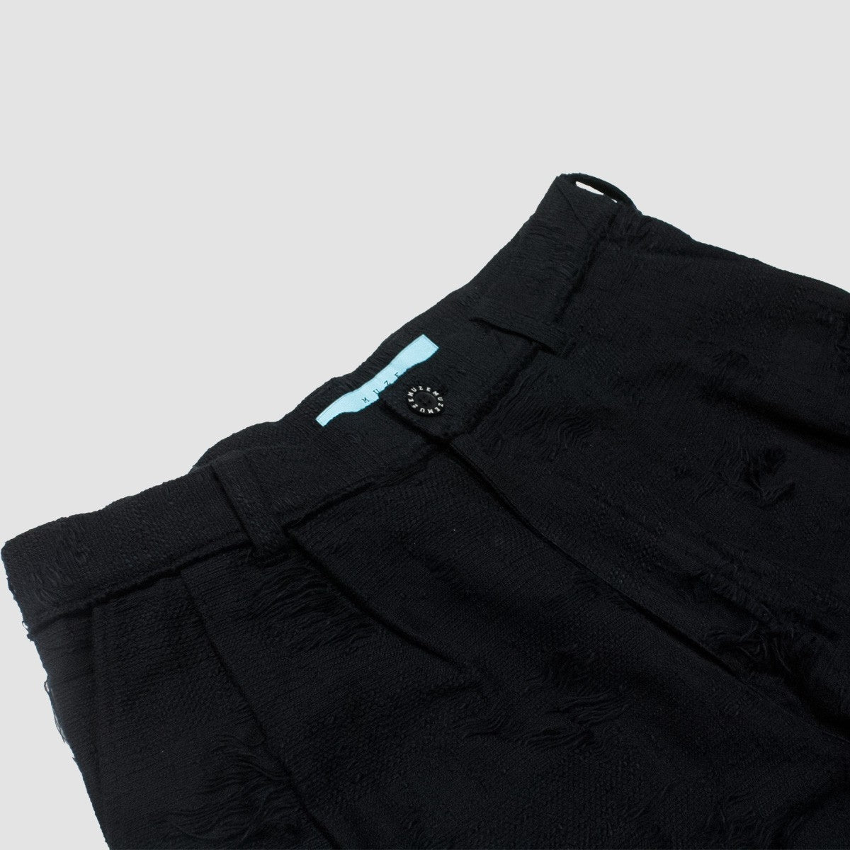 MUZE TURQUOISE LABEL ×MINUS - DOUBLE KNEE CUT JACQUARD CARGO PANTS(BLACK) ミューズ マイナス ダブルニー カーゴパンツ カットジャガード ブラック