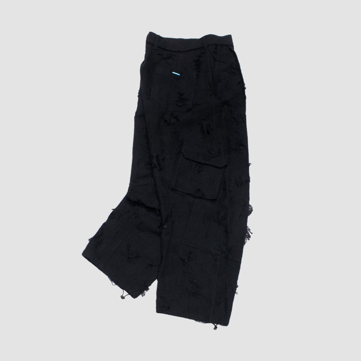 MUZE TURQUOISE LABEL ×MINUS - DOUBLE KNEE CUT JACQUARD CARGO PANTS(BLACK) ミューズ マイナス ダブルニー カーゴパンツ カットジャガード ブラック