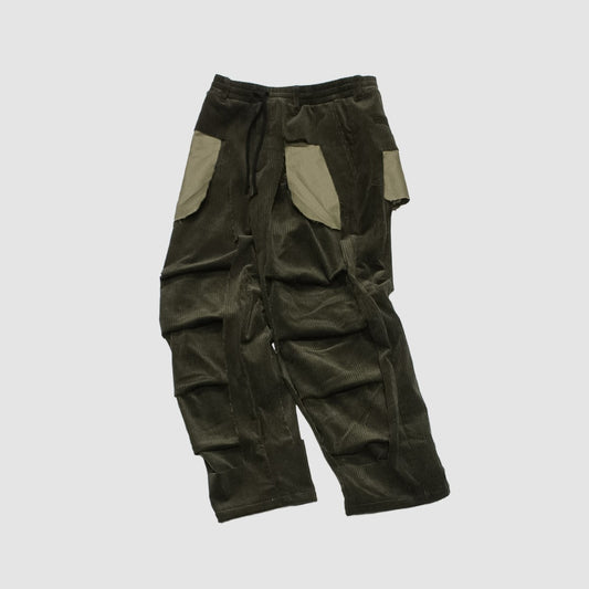 MUZE TURQUOISE LABEL - CORDUROY 3D TROUSERS(KHAKI) ミューズ コーデュロイ トラウザー カーキ
