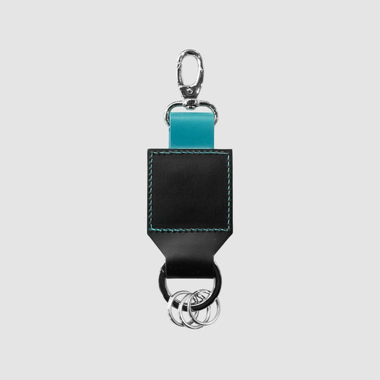 MUZE TURQUOISE LABEL - ×HIDAKA SLIDE LOCK KEY RING(BLACK×TURQUOISE)ミューズ ヒダカ スライド ロック キーリング ブラック ターコイズ