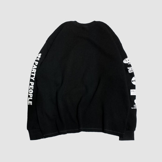 MUZE BLACK LABEL - 24HOUR PARTY PEOPLE THERMAL L/S TEE(BLACK)ミューズ サーマル ロング スリーブ Tシャツ ブラック