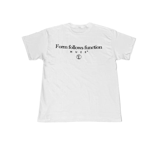 MUZE BLACK LABEL -【Less is more T-SH(WHITE × BLACK)】ミューズ レスイズモア Tシャツ ホワイト ブラック