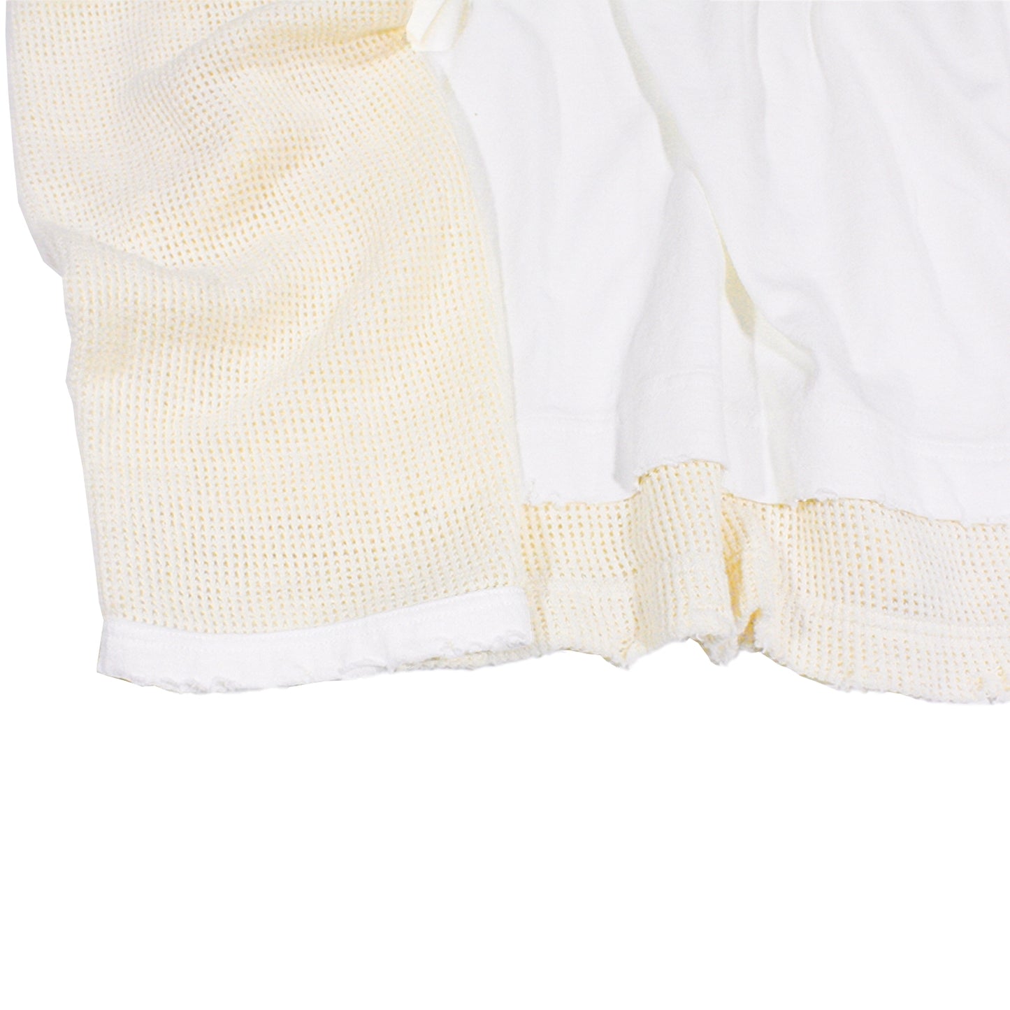 MUZE TURQUOISE LABEL -【MESH LAYERED L/S TEE (WHITE×WHITE)】ミューズ メッシュ レイヤード ロングスリーブ Tシャツ ブラック ホワイト