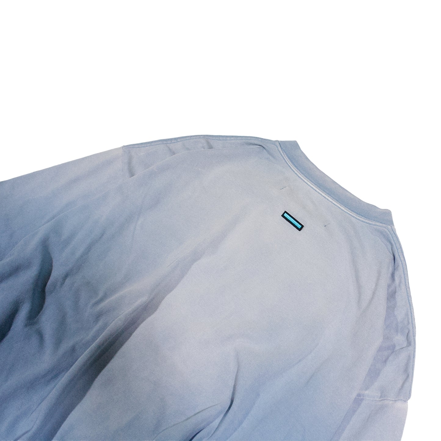 MUZE TURQUOISE LABEL -【SUN FADE DAMAGE SKIPPER TEE (LIGHT BLUE)ミューズ サンフェード スキッパー Tシャツ ダメージ ライトブルー