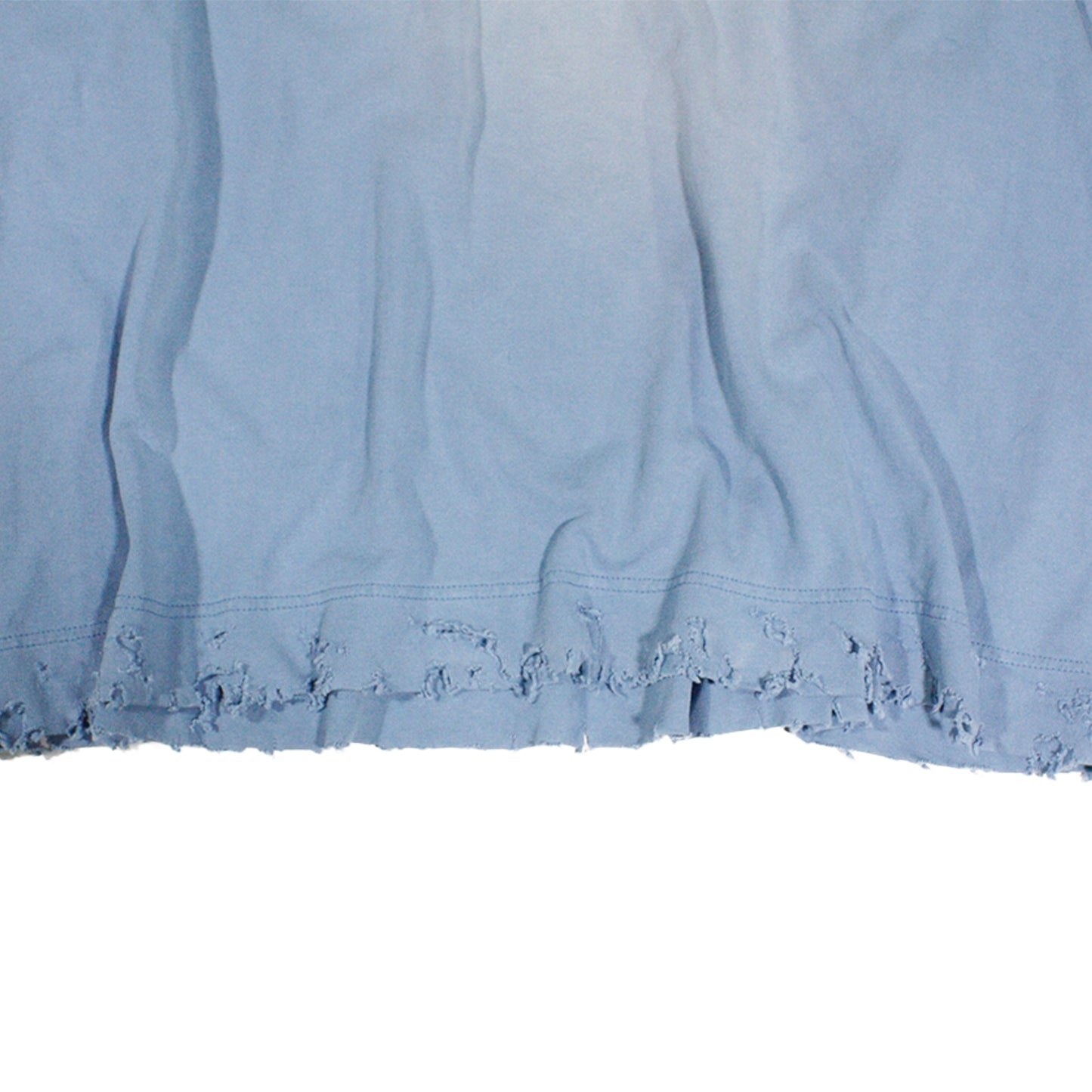 MUZE TURQUOISE LABEL -【SUN FADE DAMAGE SKIPPER TEE (LIGHT BLUE)ミューズ サンフェード スキッパー Tシャツ ダメージ ライトブルー