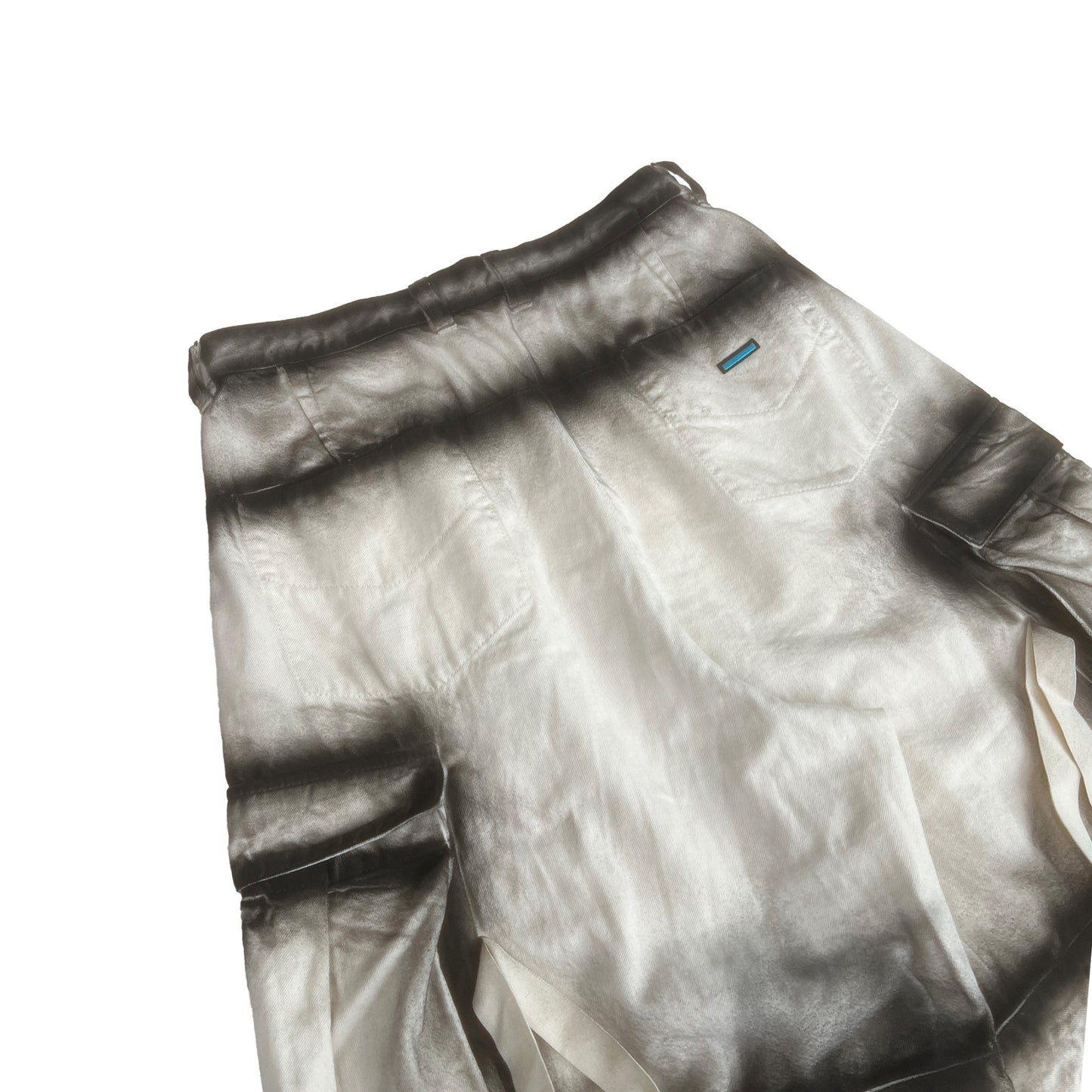 MUZE TURQUOISE LABEL -【2WAY SPRAY DENIM CARGO PANTS(WHITE)】ミューズ スプレー デニム カーゴ パンツ ホワイト