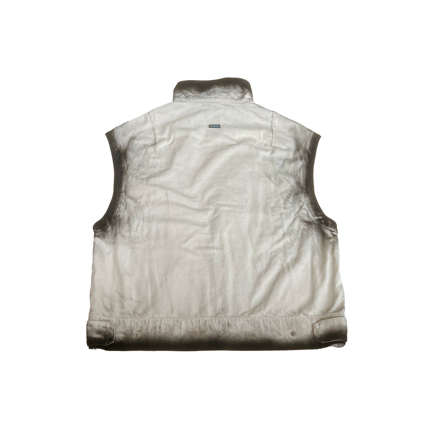 MUZE TURQUOISE LABEL -【2WAY SPRAY DENIM ZIP BLOUSON(WHITE)】ミューズ スプレー デニム ジップ ブルゾン ベスト ホワイト