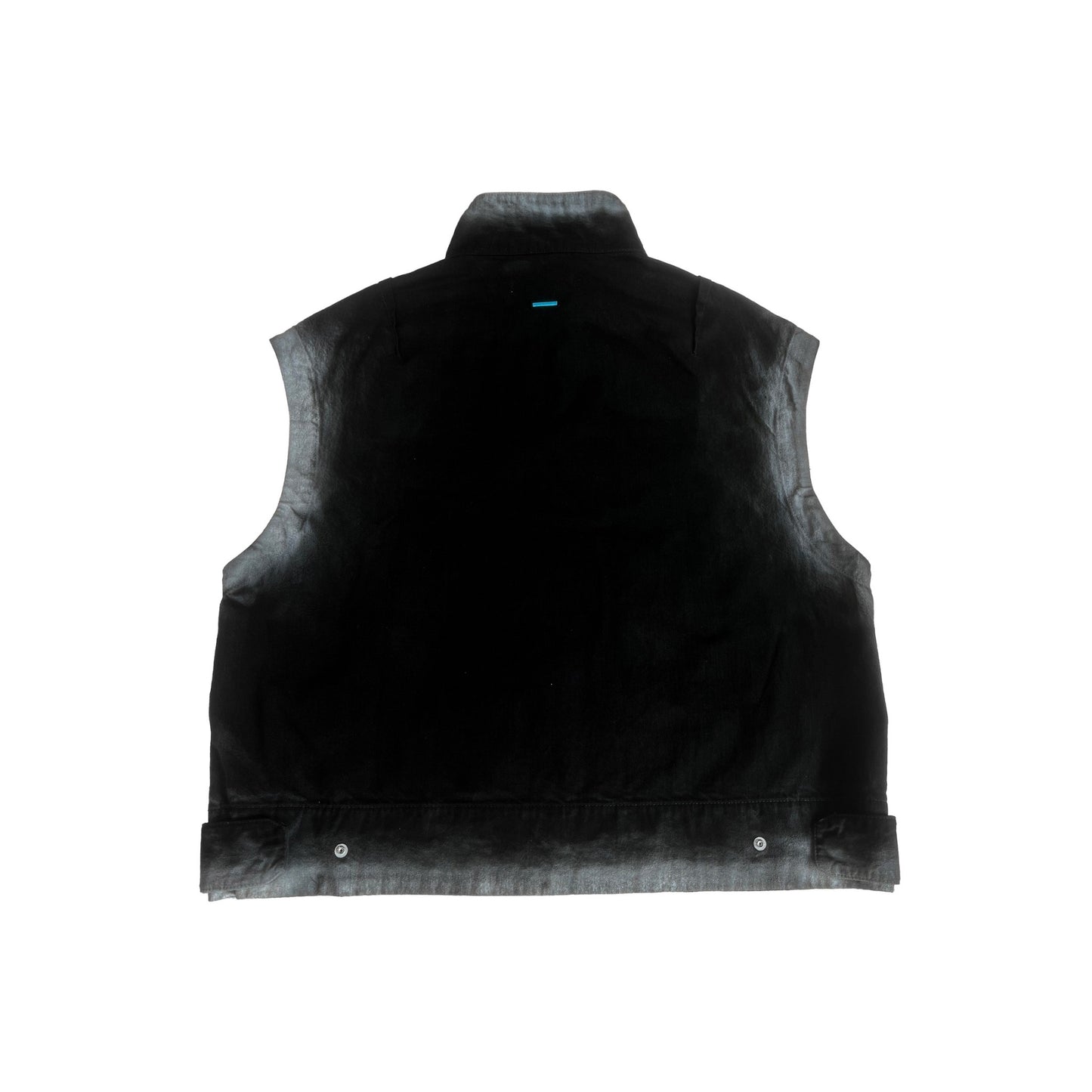 MUZE TURQUOISE LABEL -【2WAY SPRAY DENIM ZIP BLOUSON(BLACK)】ミューズ スプレー デニム ジップ ブルゾン ベスト ブラック