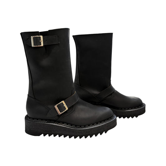 MUZE × George Cox × MINUS - 【ENGINEER BOOTS(BLACK)】ミューズ ジョージコックス マイナス エンジニアブーツ ブラック シャークソール