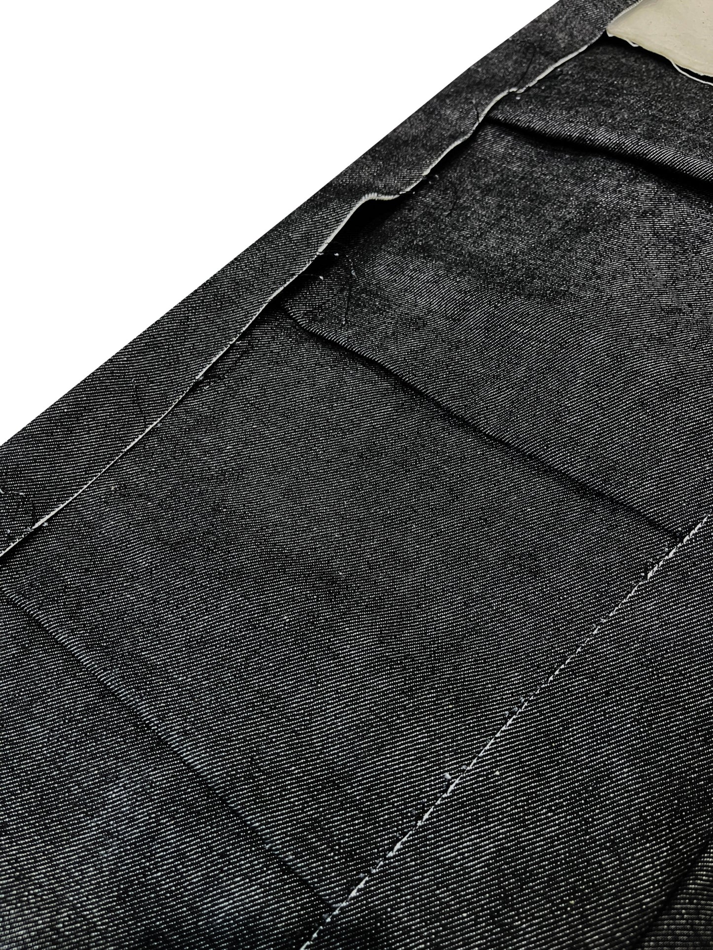 MUZE TURQUOISE LABEL - DENIM 3D TROUSERS(BLACK×WHITE) ミューズ デニム トラウザーズ ブラック ホワイト