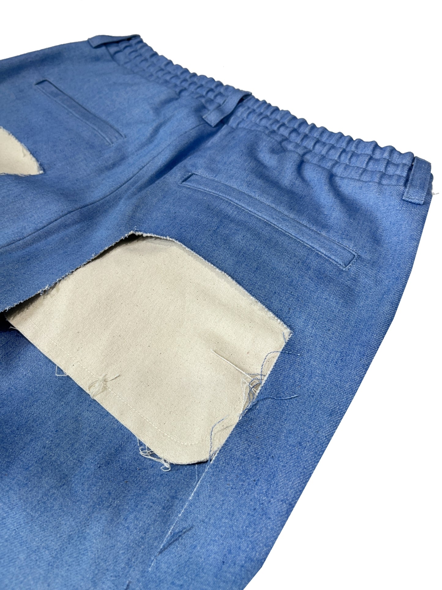 MUZE TURQUOISE LABEL - DENIM 3D TROUSERS(LIGHT BLUE) ミューズ デニム トラウザーズ ライトブルー
