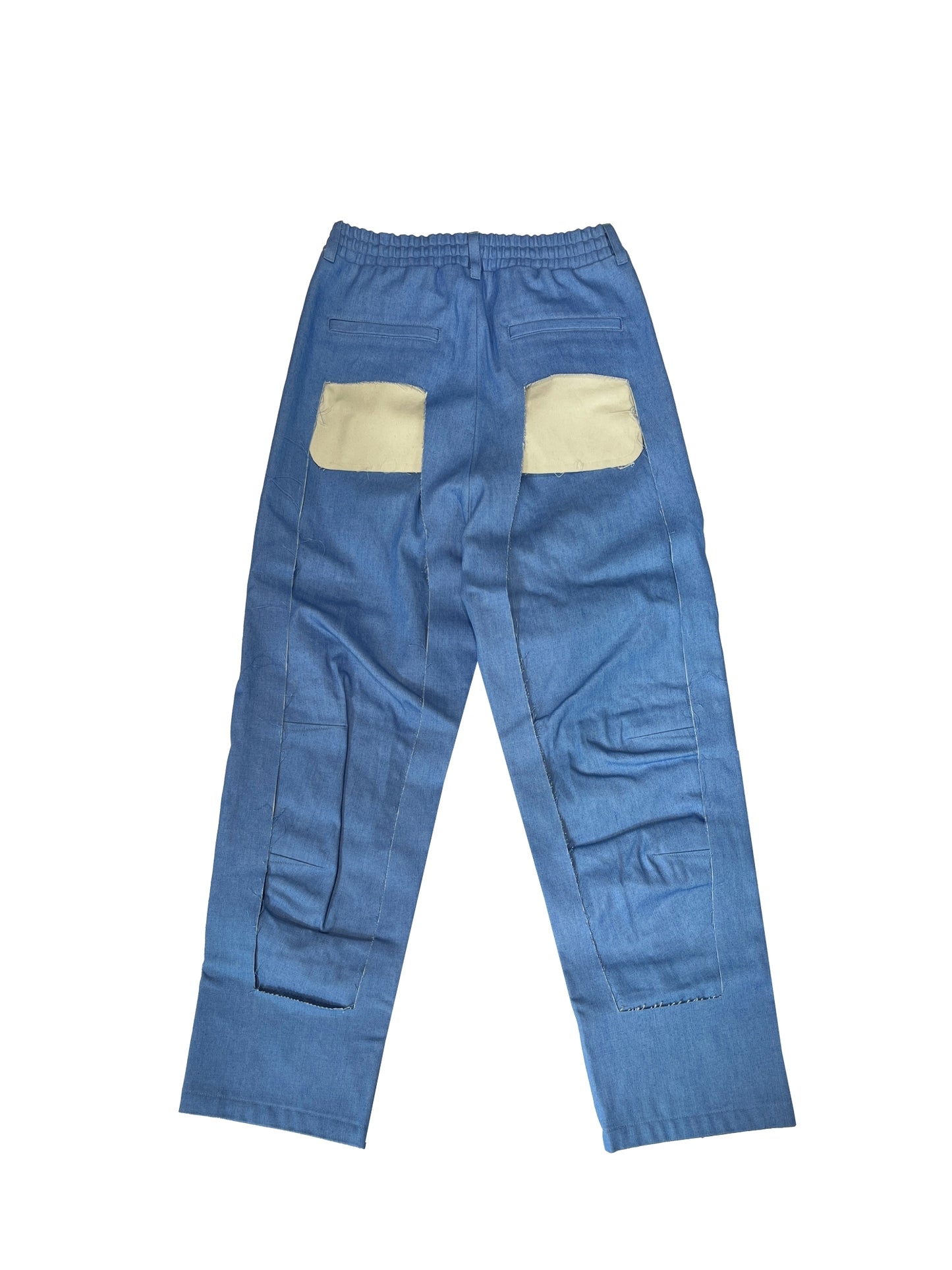 MUZE TURQUOISE LABEL - DENIM 3D TROUSERS(LIGHT BLUE) ミューズ デニム トラウザーズ ライトブルー