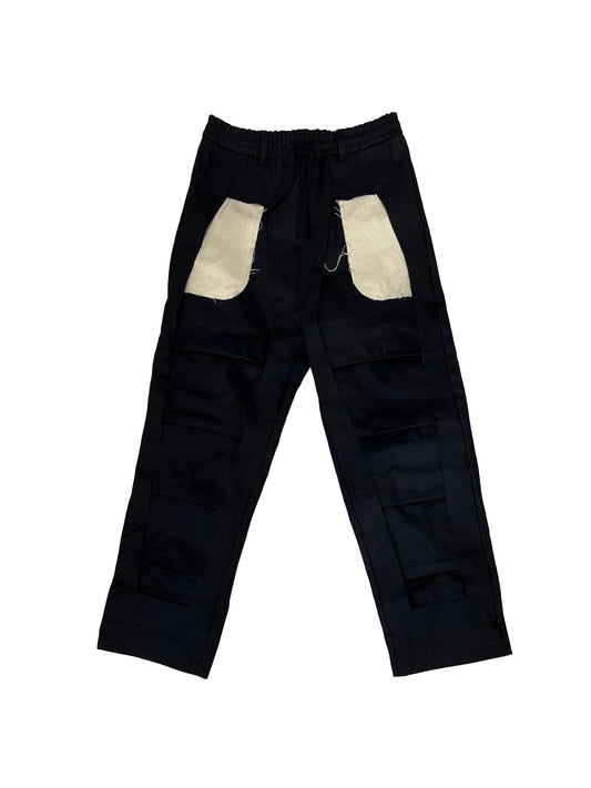 MUZE TURQUOISE LABEL - DENIM 3D TROUSERS(BLACK) ミューズ デニム トラウザーズ ブラック