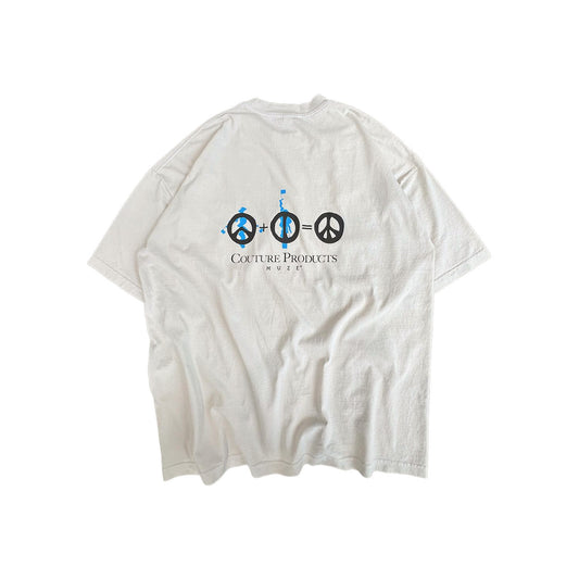 MUZE BLACK LABEL -【MUZE PEACE GARMENT DYE T-SHIRT(CEMENT)】ミューズ ピース ガーメントダイ Tシャツ セメント