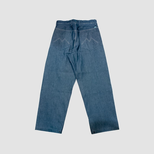 MUZE TURQUOISE LABEL - HEM SLIT WIDE DENIM TROUSERS(INDIGO)ミューズ ヘムスリット デニム トラウザー ワイド インディゴ