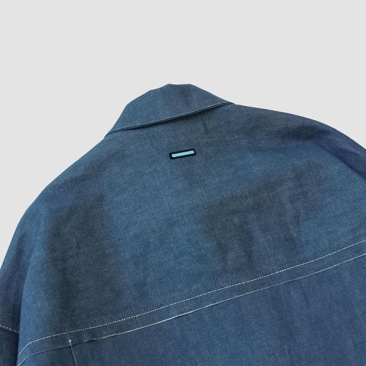 MUZE TURQUOISE LABEL - HEM SLIT WIDE DENIM JACKET(INDIGO)ミューズ ヘムスリット デニム ジャケット ワイド インディゴ