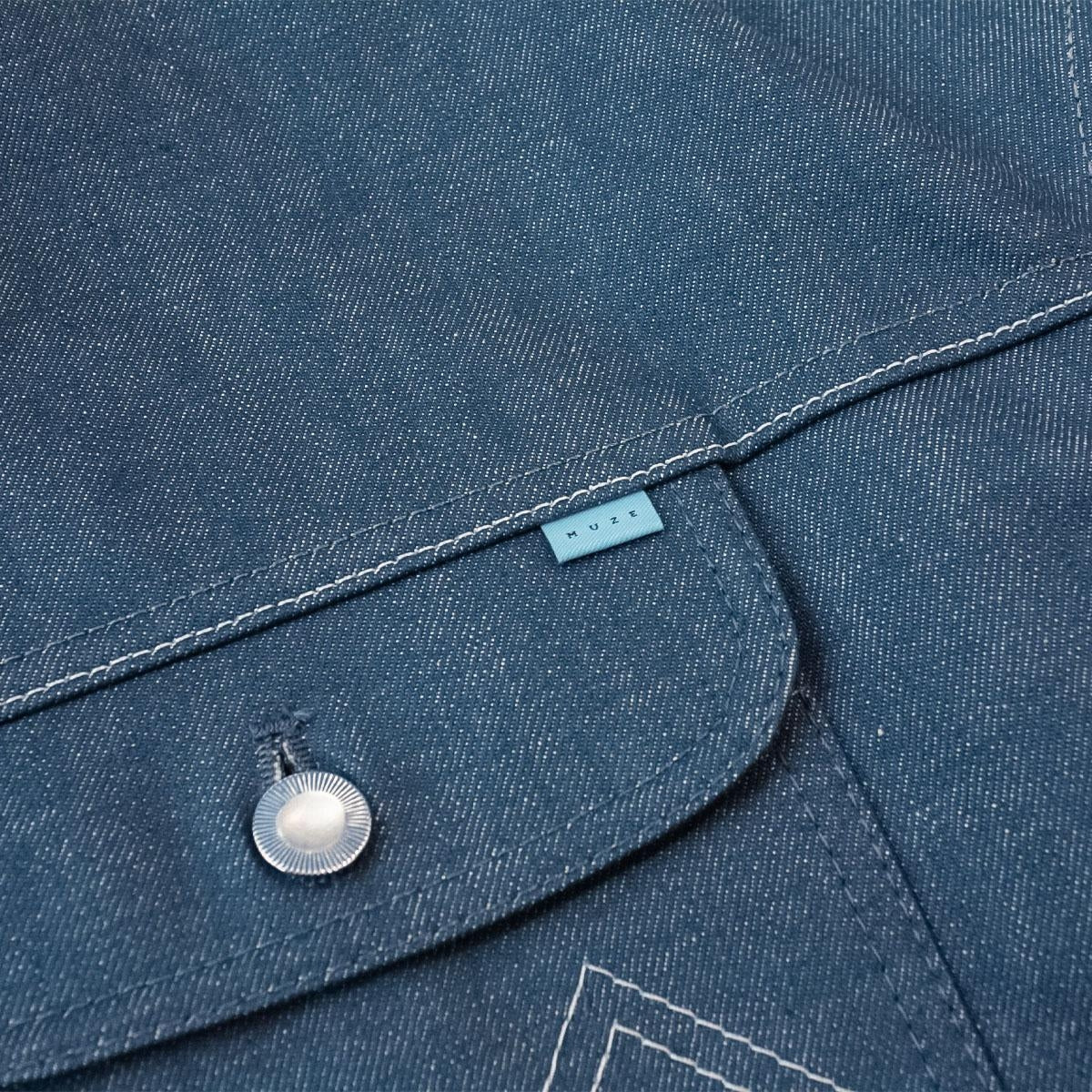 MUZE TURQUOISE LABEL - HEM SLIT WIDE DENIM JACKET(INDIGO)ミューズ ヘムスリット デニム ジャケット ワイド インディゴ