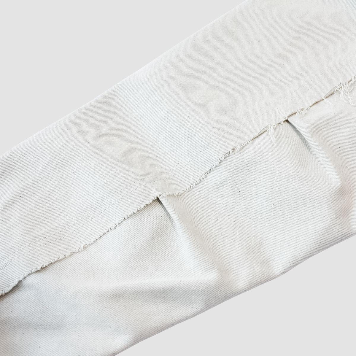 MUZE TURQUOISE LABEL - HEM SLIT WIDE DENIM JACKET(WHITE)ミューズ ヘムスリット デニム ジャケット ワイド ホワイト