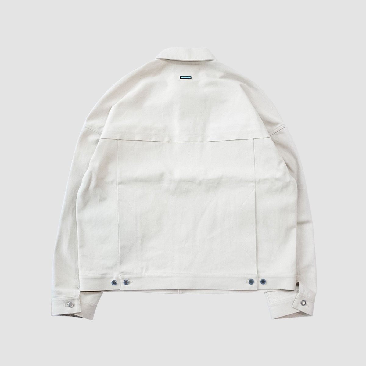 MUZE TURQUOISE LABEL - HEM SLIT WIDE DENIM JACKET(WHITE)ミューズ ヘムスリット デニム ジャケット ワイド ホワイト