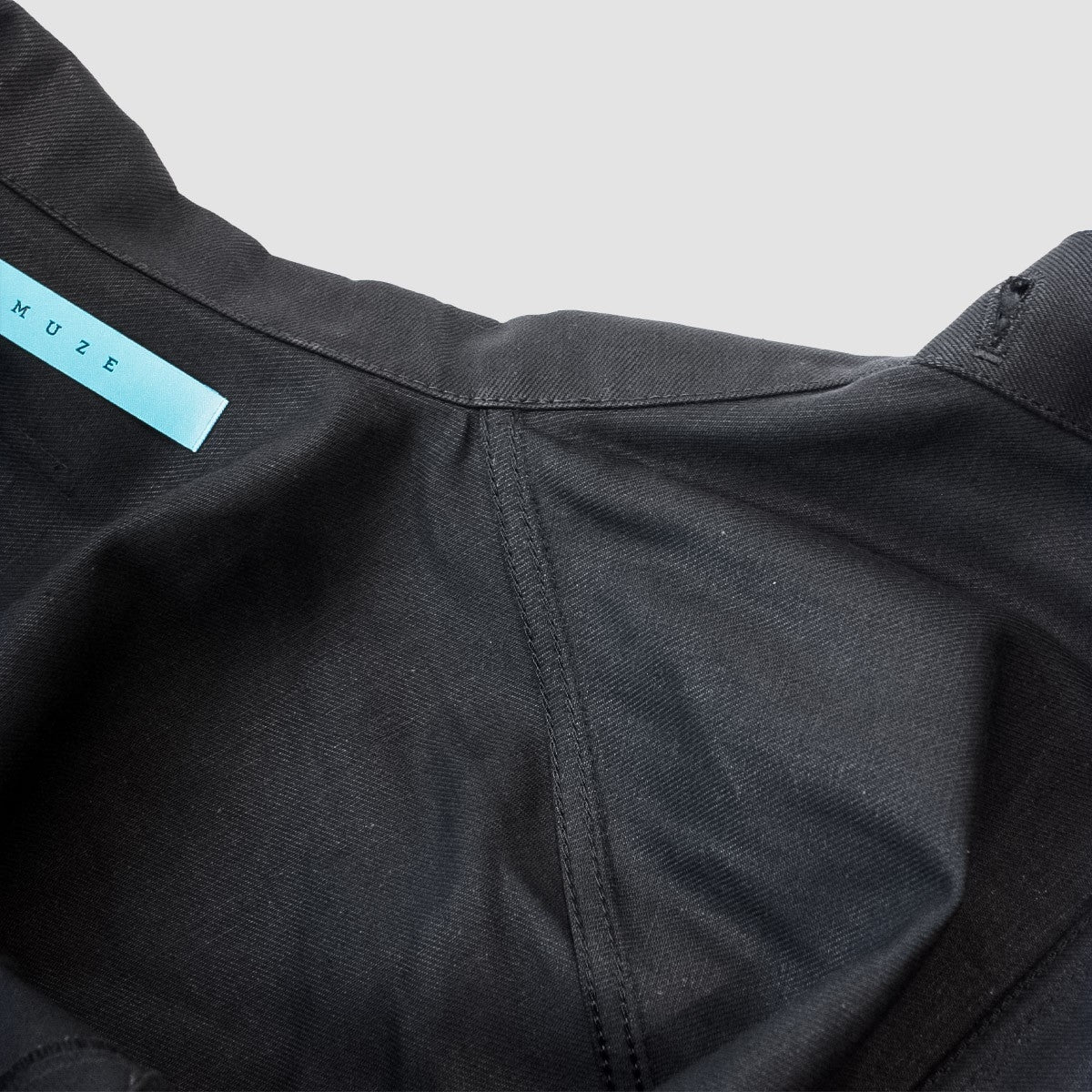 MUZE TURQUOISE LABEL - HEM SLIT WIDE DENIM JACKET(BLACK)ミューズ ヘムスリット デニム ジャケット ワイド ブラック