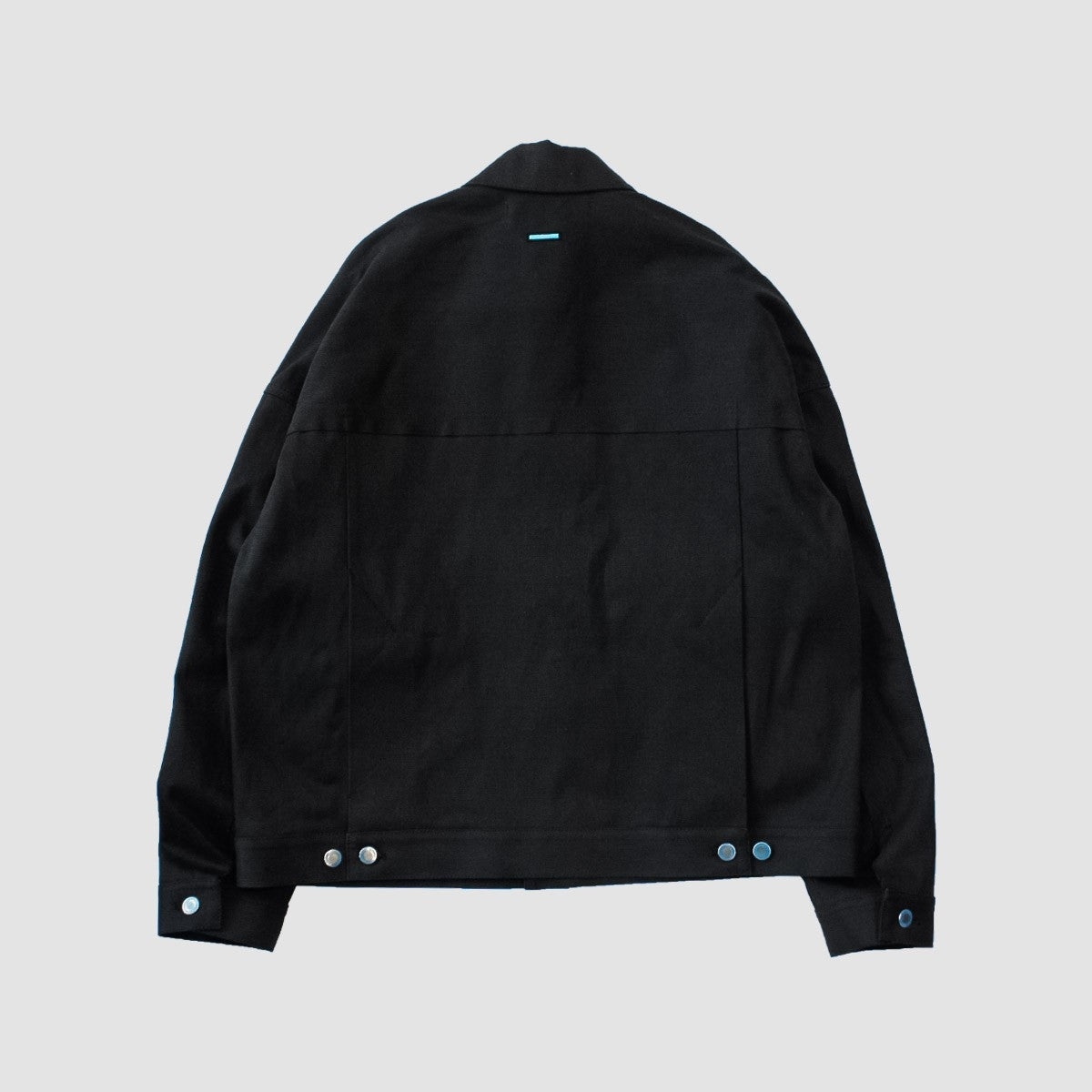MUZE TURQUOISE LABEL - HEM SLIT WIDE DENIM JACKET(BLACK)ミューズ ヘムスリット デニム ジャケット ワイド ブラック