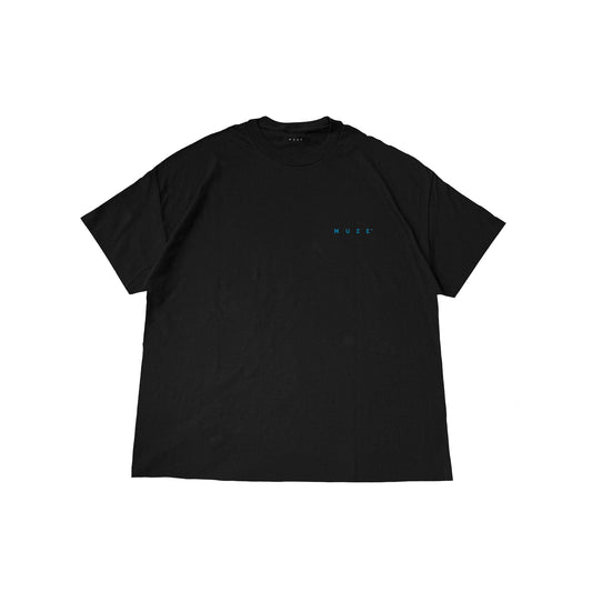 MUZE BLACK LABEL -【EUCLID T-SH(BLACK×TURQUOISE)】ミューズ ユークリッド Tシャツ ブラック ターコイズ