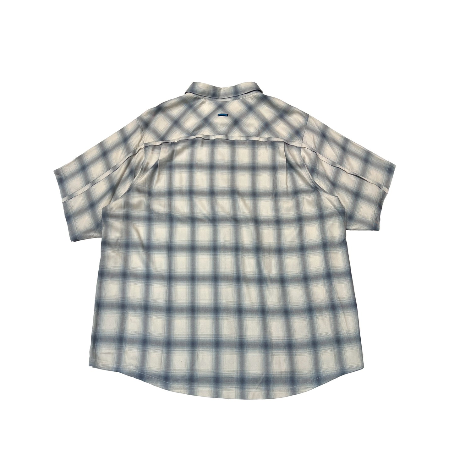 MUZE TURQUOISE LABEL - 【RAYON OMBRE CHECK SHORT SLEEVE SH(WHITE)】ミューズ レーヨン オンブル チェック ショート スリーブ シャツ ホワイト