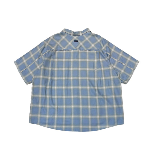 MUZE TURQUOISE LABEL - 【RAYON OMBRE CHECK SHORT SLEEVE SH(BLUE)】ミューズ レーヨン オンブル チェック ショート スリーブ シャツ ブルー