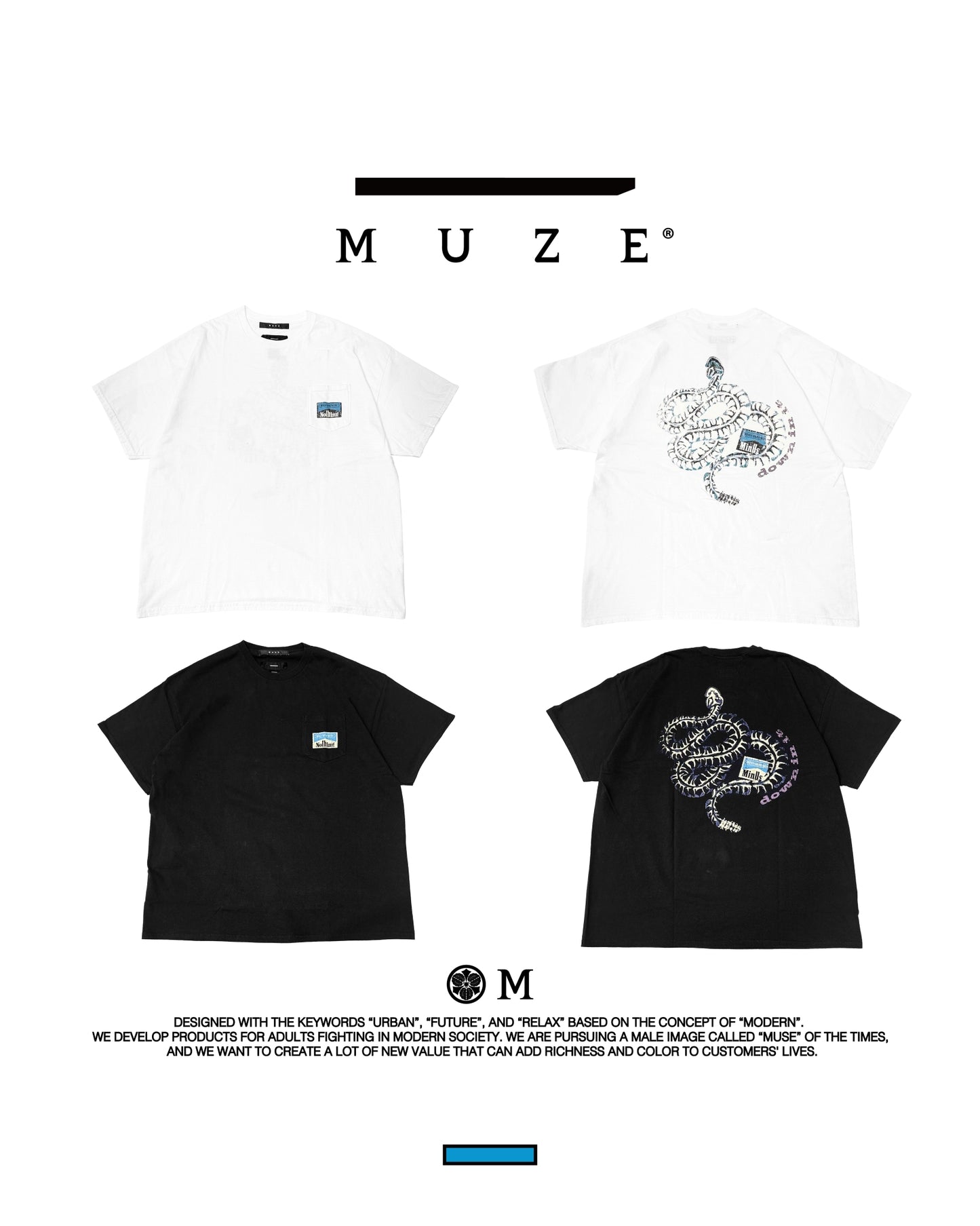 MUZE BLACK LABEL × MINUS -【BOOTLEG POCKET TEE(NOTHING)ICE BLAST(OFF)】ミューズ マイナス ブートレグ ポケット Tシャツ オフ