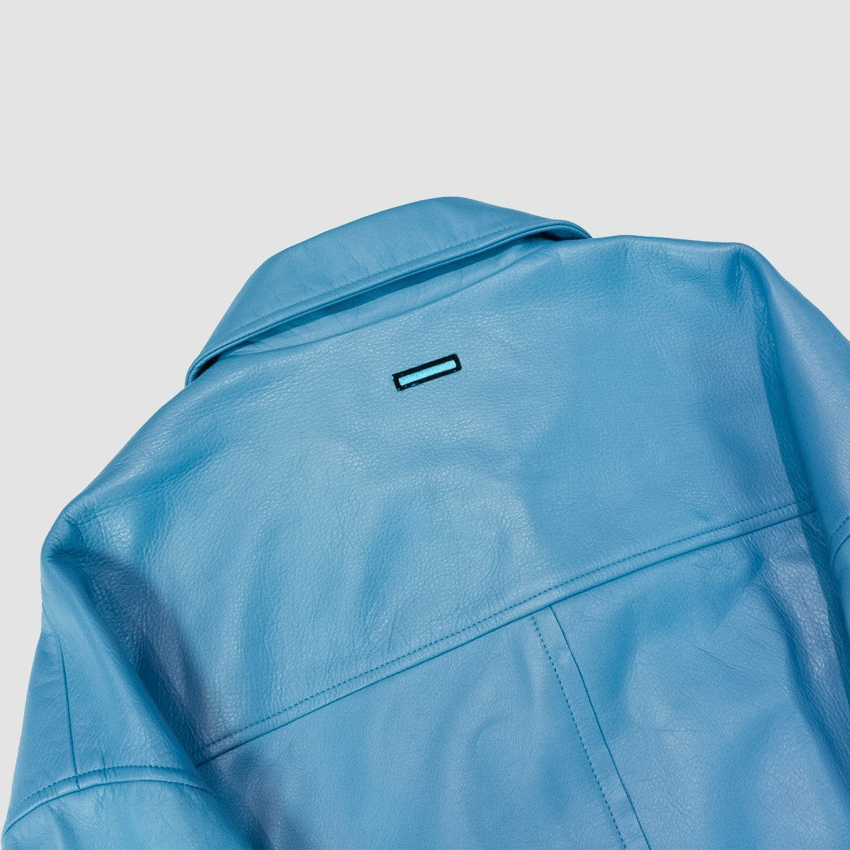 MUZE TURQUOISE LABEL - OVERSIZED LEATHER BLOUSON(TURQUOISE)ミューズ オーバーサイズ ビッグ ブルソン レザー ターコイズ