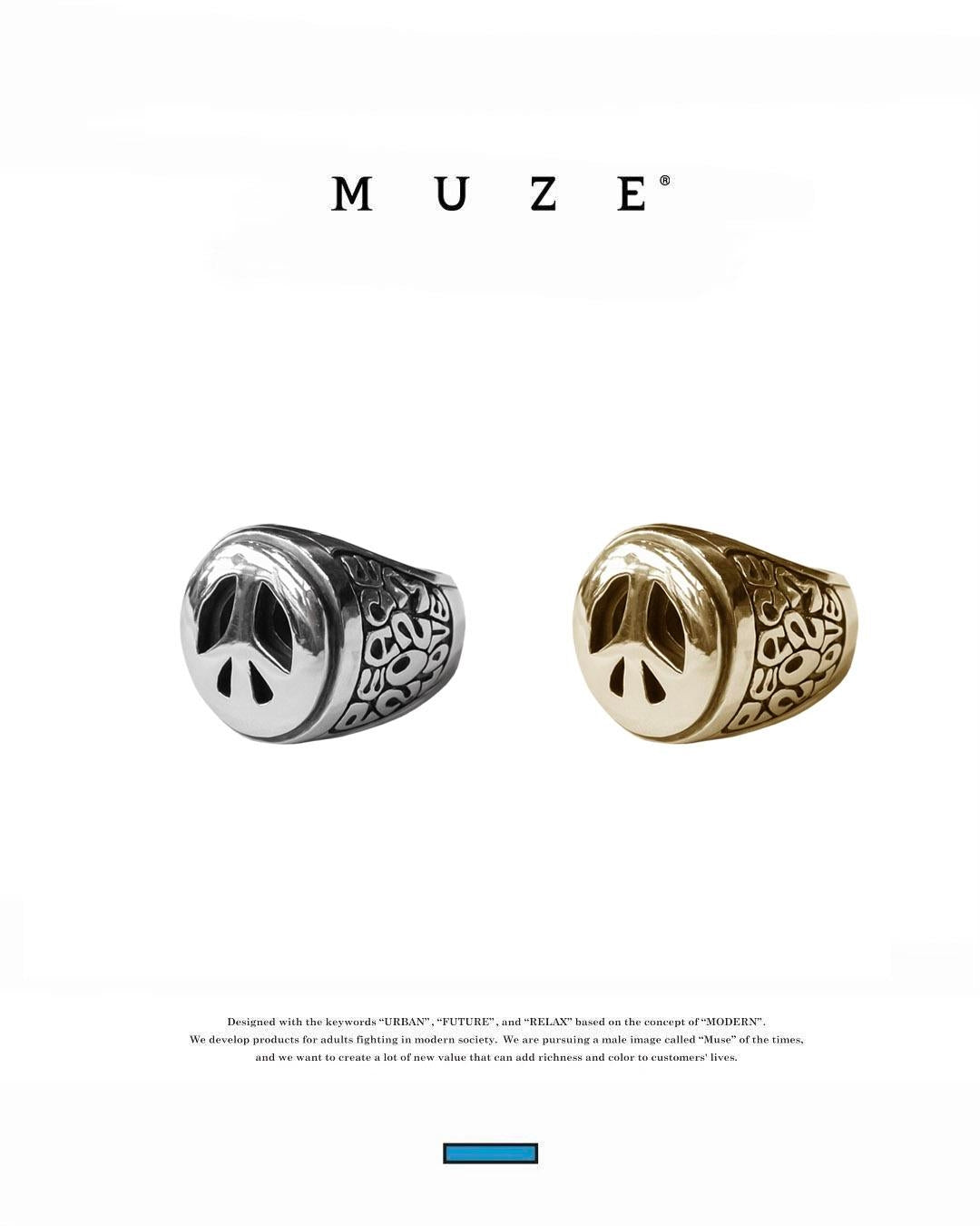 【受注生産】MUZE - MUZE PEACE RING(GOLD) ミューズ ピース リング ゴールド SV925 K18
