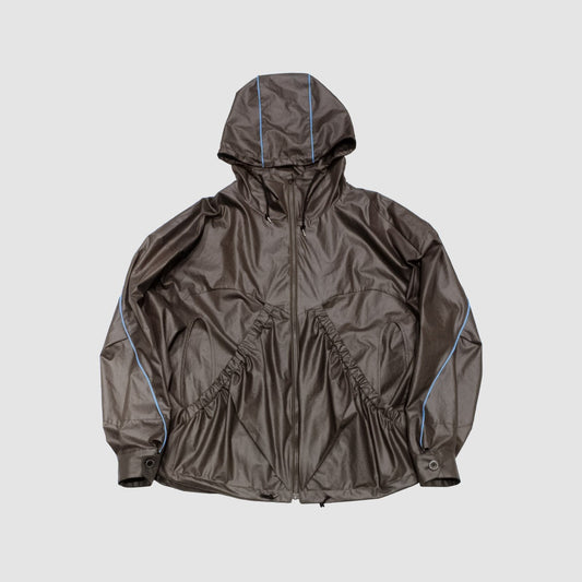 MUZE TURQUOISE LABEL - PIPING HOOD BLOUSON(BROWN) ミューズ パイピング フード ブルゾン ブラウン