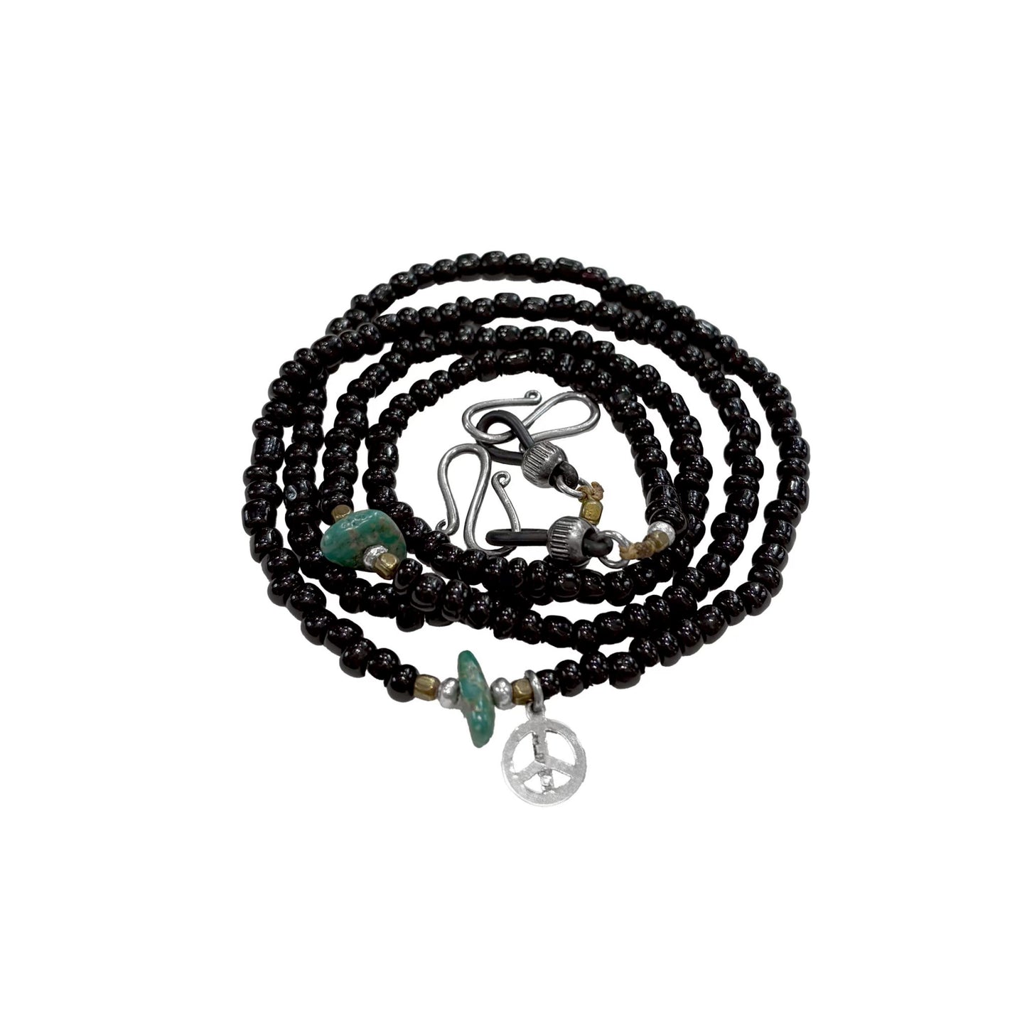 MUZE TURQUOISE LABEL × SunKu -【BEADS GLASS HOLDER & NECKLACE & BRACELET(BLACK)】ミューズ サンク ビーズ グラスホルダー ネックレス ブレスレット ブラック
