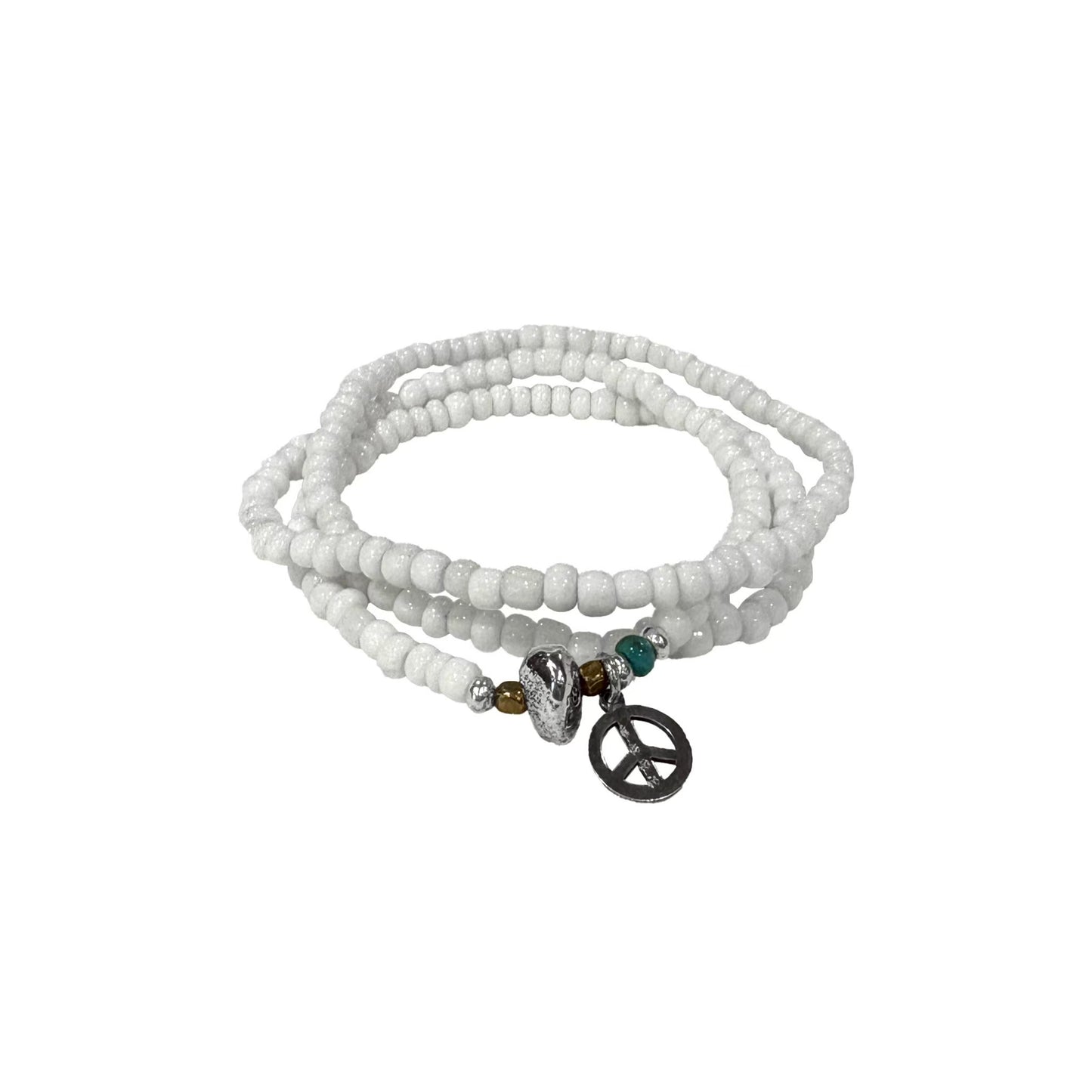 MUZE TURQUOISE LABEL × SunKu -【BEADS NECKLACE & BRACELET(WHITE)】ミューズ サンク ビーズ ネックレス ブレスレット