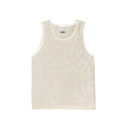 MUZE TURQUOISE LABEL - MESH TANK TOP(WHITE) ミューズ タンクトップ メッシュ ホワイト