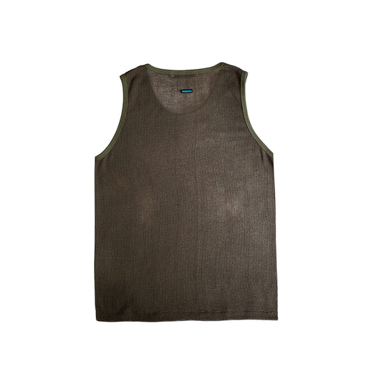 MUZE TURQUOISE LABEL - MESH TANK TOP(KHAKI) ミューズ タンクトップ メッシュ カーキ