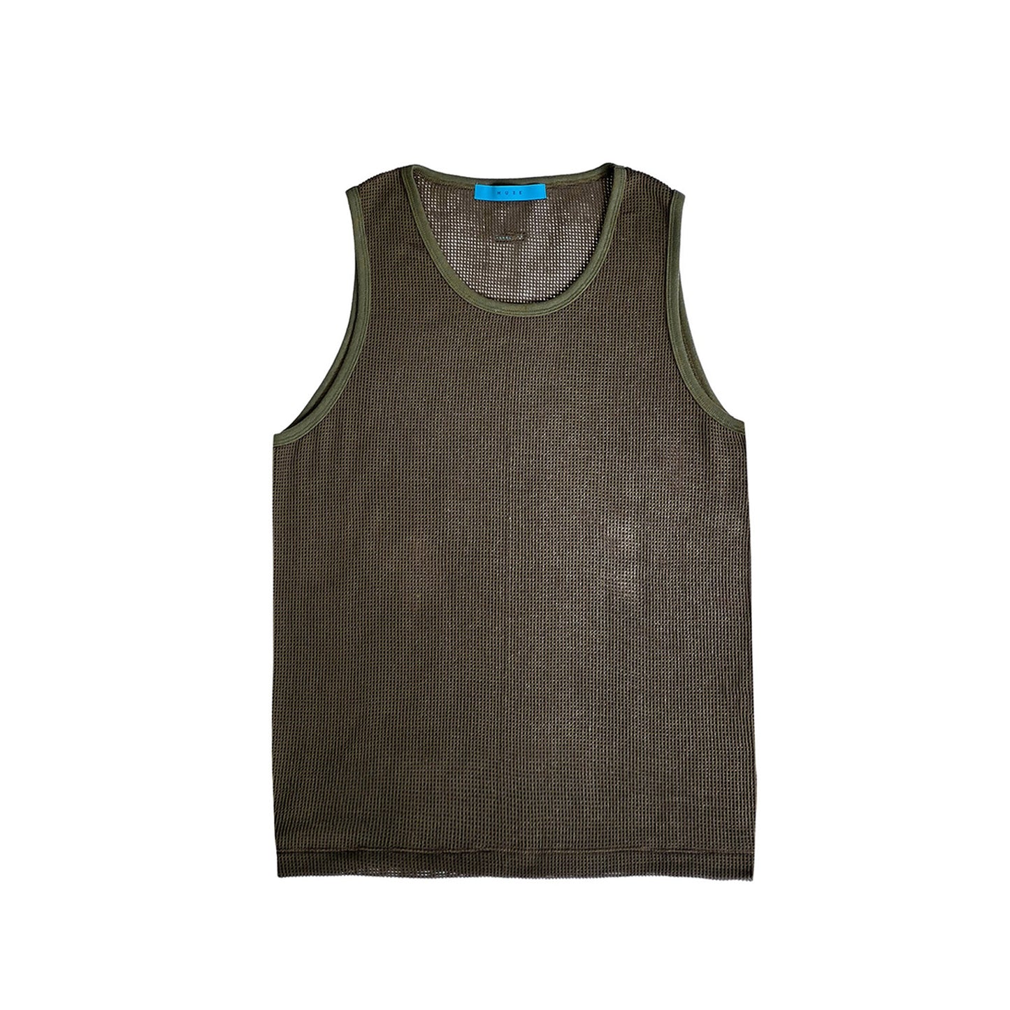 MUZE TURQUOISE LABEL - MESH TANK TOP(KHAKI) ミューズ タンクトップ メッシュ カーキ
