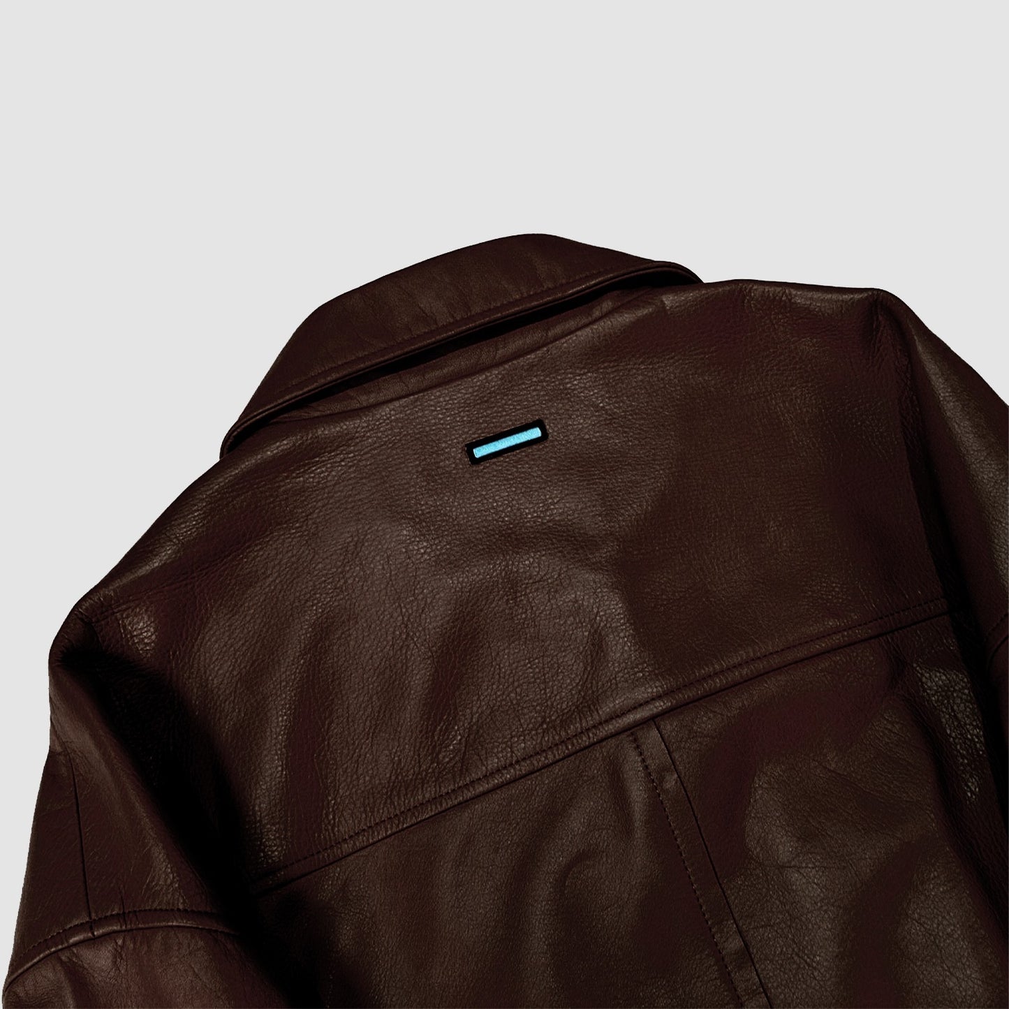 MUZE TURQUOISE LABEL - OVERSIZED LEATHER BLOUSON(BROWN)ミューズ オーバーサイズ ビッグ ブルソン レザー ブラウン