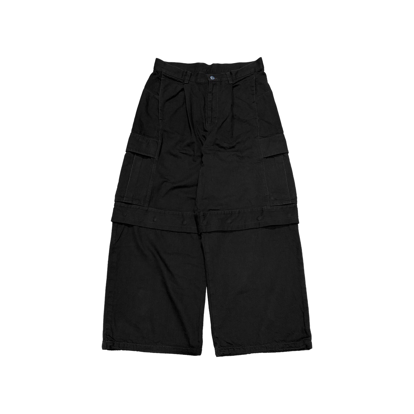 MUZE TURQUOISE LABEL -【2WAY DENIM CARGO PANTS(BLACK)】ミューズ デニム カーゴ パンツ ブラック