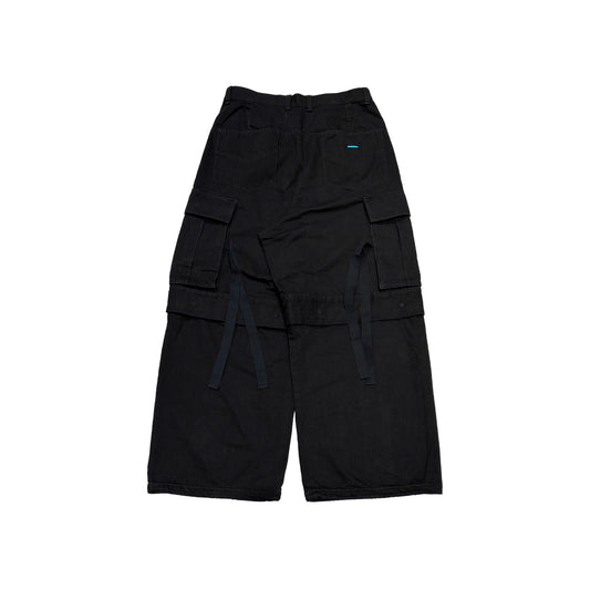 MUZE TURQUOISE LABEL -【2WAY DENIM CARGO PANTS(BLACK)】ミューズ デニム カーゴ パンツ ブラック