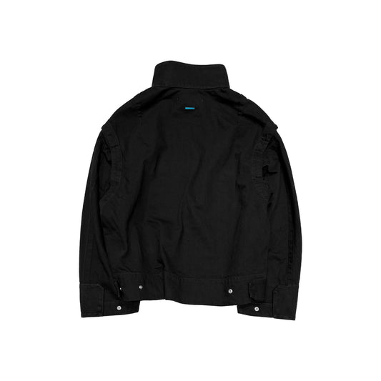 MUZE TURQUOISE LABEL -【2WAY DENIM ZIP BLOUSON(BLACK)】ミューズ デニム ジップ ブルゾン ベスト ブラック