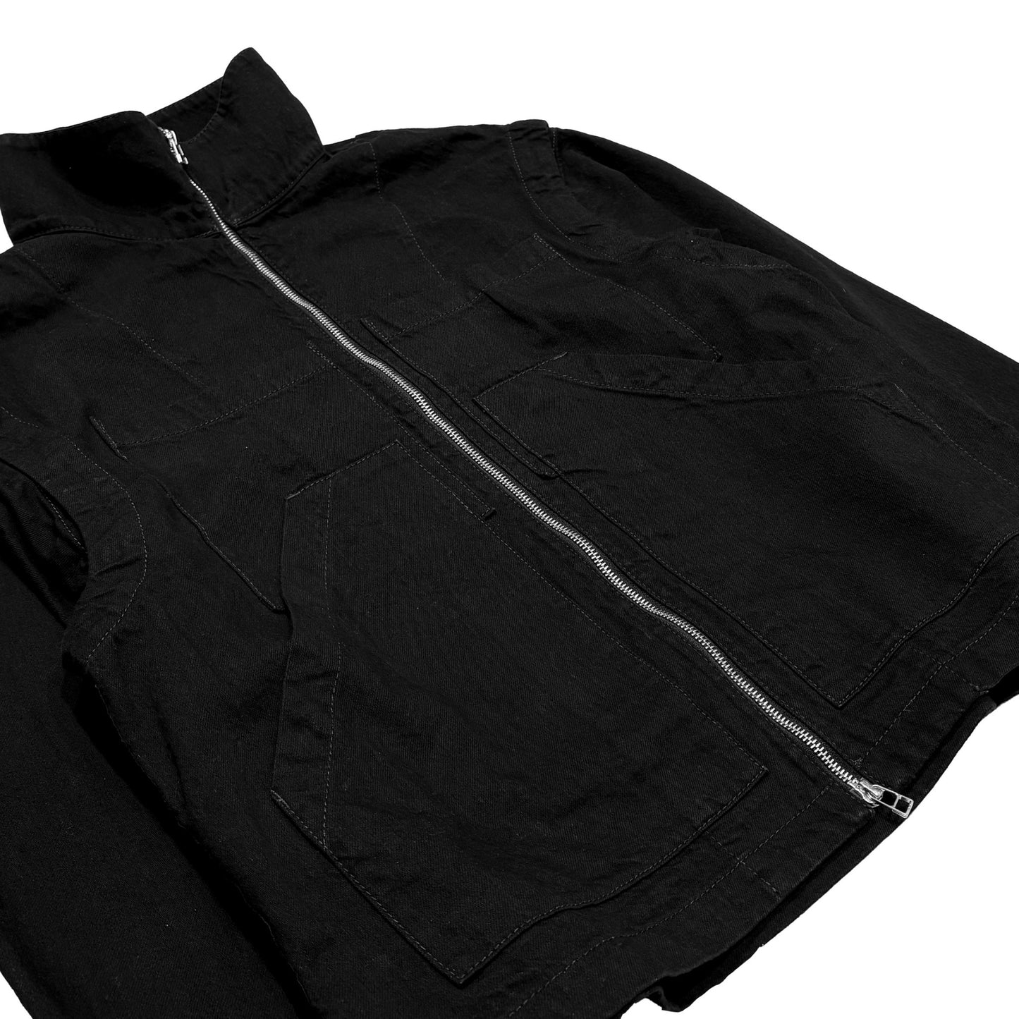 MUZE TURQUOISE LABEL -【2WAY DENIM ZIP BLOUSON(BLACK)】ミューズ デニム ジップ ブルゾン ベスト ブラック